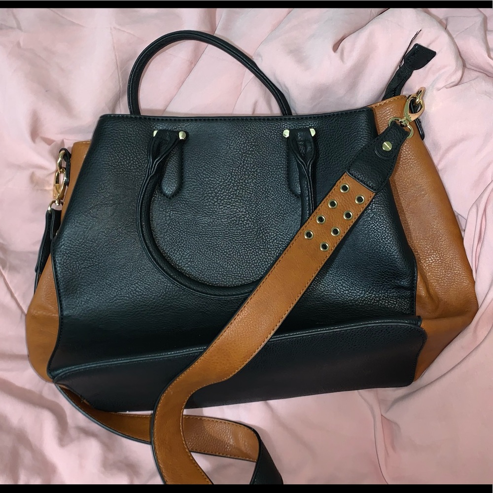 Black and brown purse